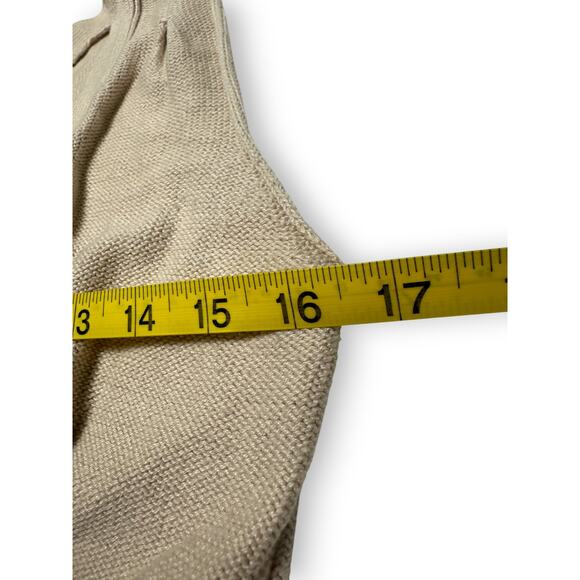 Y2K Charlotte Russe Beige Sleeveless Button-Up Knit Sweater Vest Size Medium - Picture 3 of 6